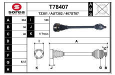 Hnací hřídel EAI T78407