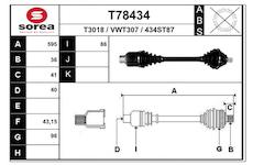 Hnací hřídel EAI T78434