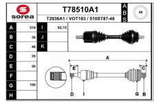 Hnací hřídel EAI T78510A1