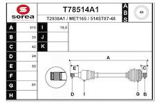 Hnací hřídel EAI T78514A1