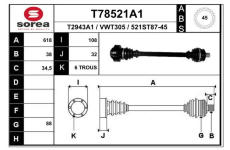 Hnací hřídel EAI T78521A1