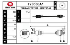 Hnací hřídel EAI T78530A1