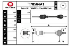 Hnací hřídel EAI T78564A1