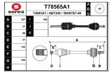 Hnací hřídel EAI T78565A1