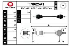 Hnací hřídel EAI T78625A1