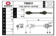 Hnací hřídel EAI T88031