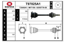 Hnací hřídel EAI T97025A1