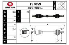 Hnací hřídel EAI T97059