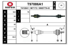 Hnací hřídel EAI T97086A1