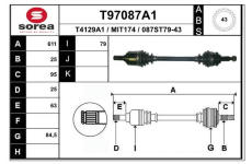 Hnací hřídel EAI T97087A1