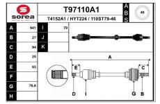 Hnací hřídel EAI T97110A1