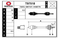 Hnací hřídel EAI T97518