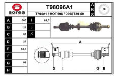 Hnací hřídel EAI T98096A1