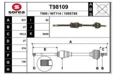 Hnací hřídel EAI T98109