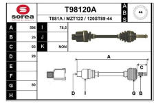 Hnací hřídel EAI T98120A