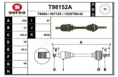 Hnací hřídel EAI T98152A
