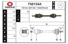 Hnací hřídel EAI T98154A