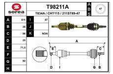 Hnací hřídel EAI T98211A