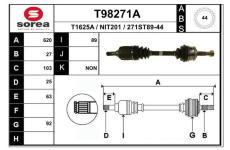 Hnací hřídel EAI T98271A