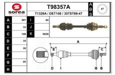 Hnací hřídel EAI T98357A