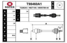 Hnací hřídel EAI T98460A1