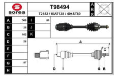 Hnací hřídel EAI T98494