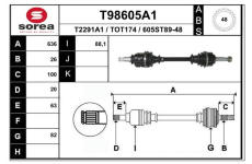 Hnací hřídel EAI T98605A1