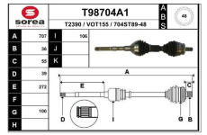 Hnací hřídel EAI T98704A1