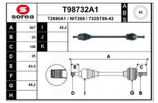 Hnací hřídel EAI T98732A1