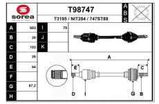 Hnací hřídel EAI T98747