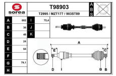 Hnací hřídel EAI T98903