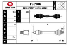 Hnací hřídel EAI T98906
