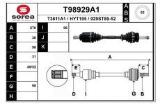 Hnací hřídel EAI T98929A1