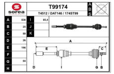 Hnací hřídel EAI T99174