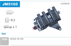 Zapalovací cívka JANMOR JM5105