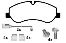 Sada brzdových destiček, kotoučová brzda RAICAM RA.1028.0K1