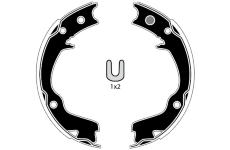 Sada brzdových čelistí, parkovací brzda RAICAM RA20200