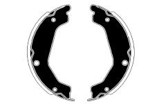 Sada brzdových čelistí, parkovací brzda RAICAM RA20580