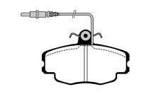 Sada brzdových destiček, kotoučová brzda RAICAM RA.0240.2