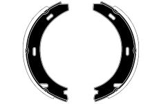 Sada brzdových čelistí, parkovací brzda RAICAM RA24730