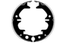 Sada brzdových čelistí, parkovací brzda RAICAM RA29000