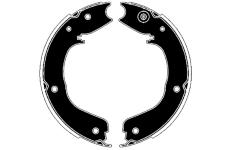 Sada brzdových čelistí, parkovací brzda RAICAM RA29480