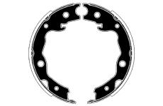 Sada brzdových čelistí, parkovací brzda RAICAM RA29530