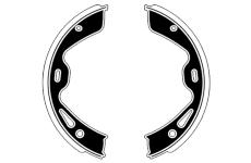 Sada brzdových čelistí, parkovací brzda RAICAM RA29980