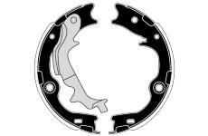 Sada brzdových čelistí, parkovací brzda RAICAM RA30080