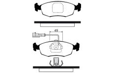 Sada brzdových destiček, kotoučová brzda RAICAM RA.0318.3