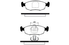 Sada brzdových destiček, kotoučová brzda RAICAM RA.0318.4
