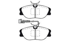 Sada brzdových destiček, kotoučová brzda RAICAM RA.0352.2