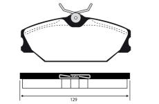 Sada brzdových destiček, kotoučová brzda RAICAM RA.0388.3