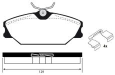 Sada brzdových destiček, kotoučová brzda RAICAM RA.0388.3K1